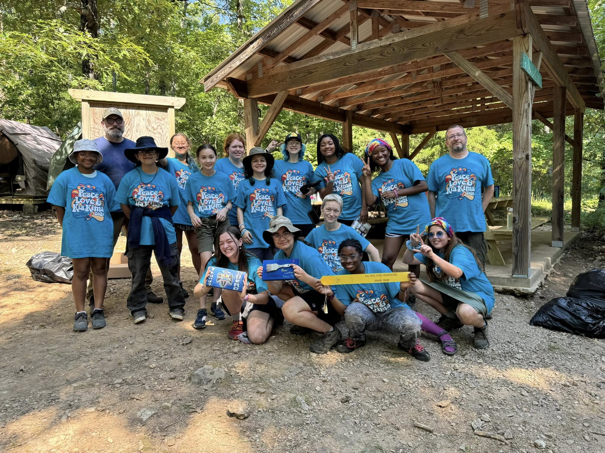 Troop 13G at summer camp